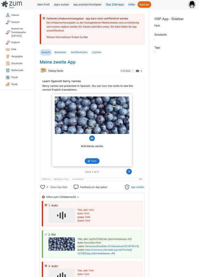 App - Fehlendes Urheberrecht